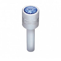 Chrome Door Lock Knob with 9/16" Crystals - 2-Pack (Multiple Colors)