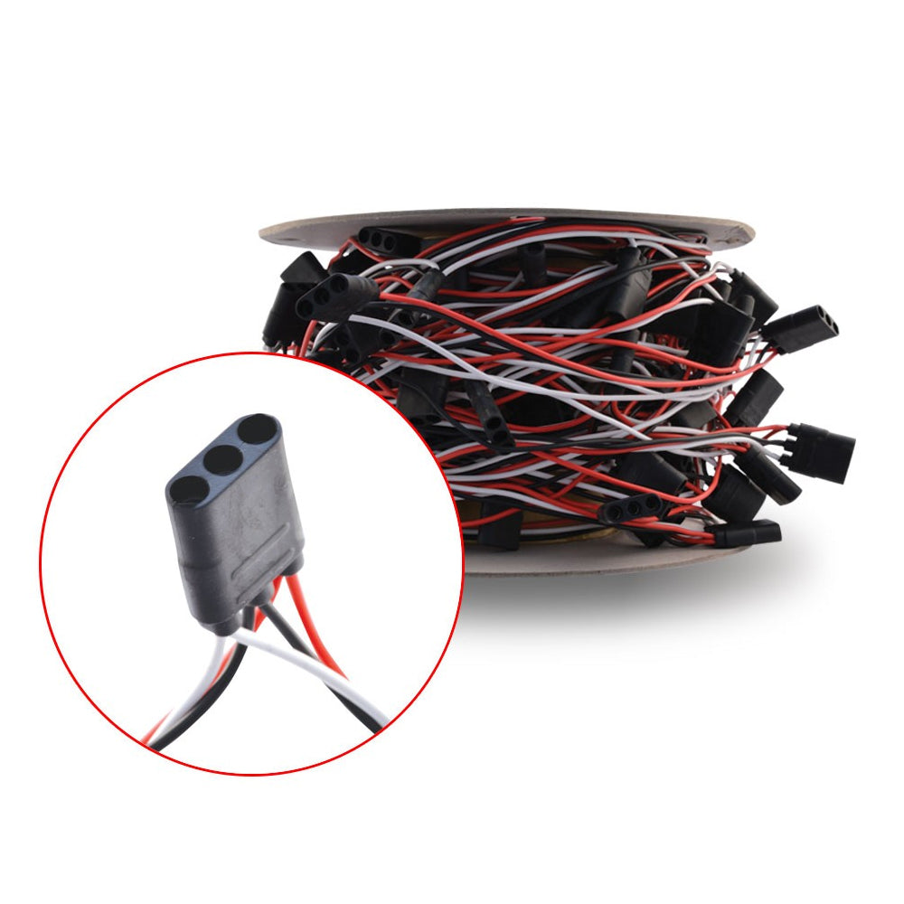 Triple Female Bullet Plug 3 Wire Harness with 8" Spacing