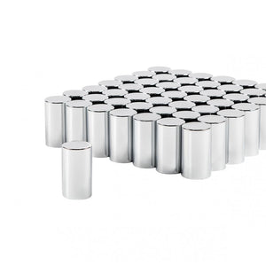 33mm X 3-1/2" Chrome Plastic Cylinder Nut Covers - Push-On