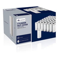 33mm X 3-1/2" Chrome Plastic Cylinder Nut Covers - Push-On