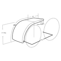 Hogebuilt 72.5" Half Tandem 304 Premium Fender with 31" Drop