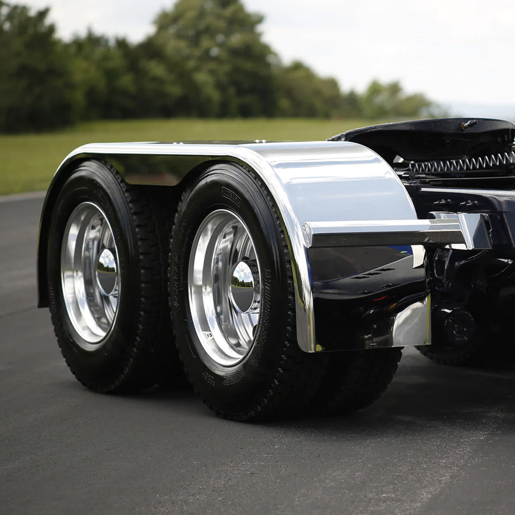 Hogebuilt 105" 304 Premium Stainless Steel Full Tandem Flanged Fenders w/ 25.5" Drop