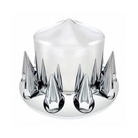 Chrome Pointed Rear Axle Cover w/ 33mm Spike Thread-On Nut Cover