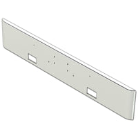 Peterbilt 365, 388, 389 18" Texas Square 7GA Steel Chrome Bumper w Bolt, Light & Center Tow Pin Holes