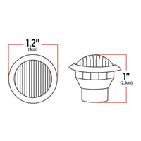 Trux - 3/4″ Clear/Red Marker Round LED Light – 3 Diodes