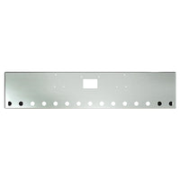 Peterbilt 379 20" Box End Square 10Ga Chromed Steel Bumper w Bolt, Tow & 15x2" Round Light Holes