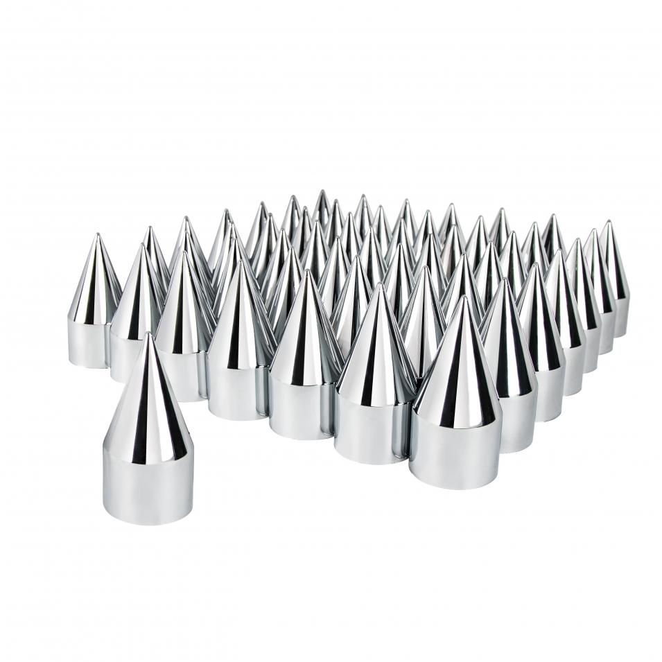 33mm x 4-1/8" Chrome Plastic Spike "Push On" Nut Covers (Individual or 60ct.)