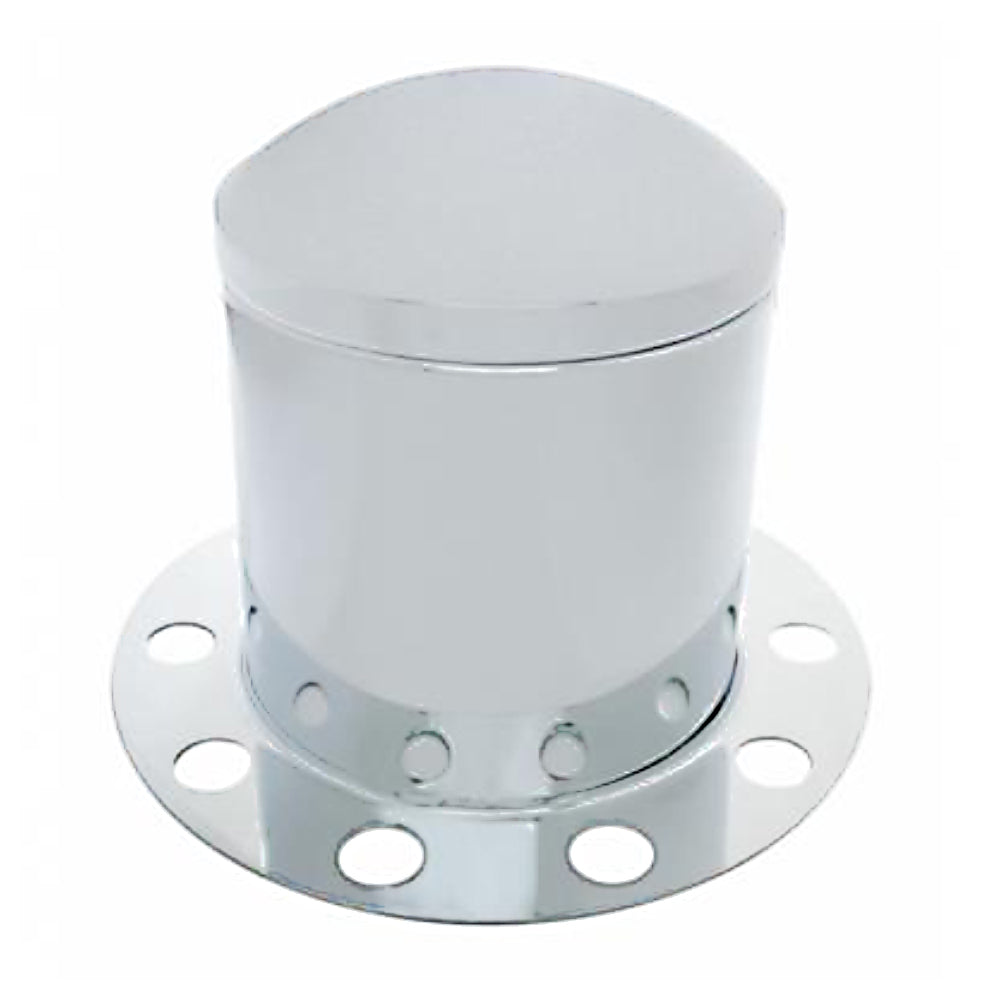 United Pacific - Stainless Steel Dome Rear Axle Cover 3pc Kit w 33mm Nut Cover