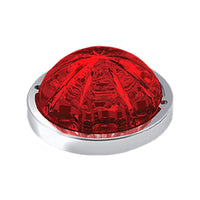 Low Profile Dual Function Watermelon HERO LED Light W/ Chrome Bezel - Red/Clear