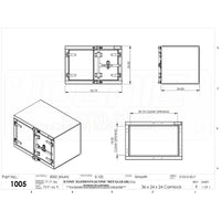 Iconic Metal Gear - 36" X 24" X 24" Bar Lock/Cam-Lock Underbody Toolbox