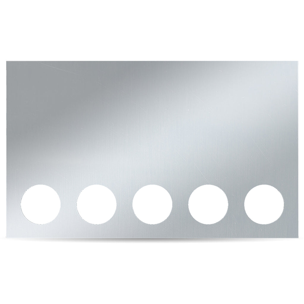 Trux - 20" Stainless Steel Drop LED Rear Center Panel - 5 x 4" Light Holes