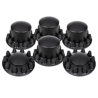 Dome Axle Cover Combo Kit w 33mm Standard Thread-On Nut Covers & Tool (Matte Black)