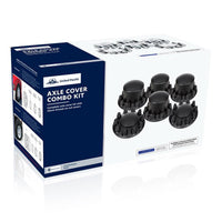 Dome Axle Cover Combo Kit w 33mm Standard Thread-On Nut Covers & Tool (Matte Black)