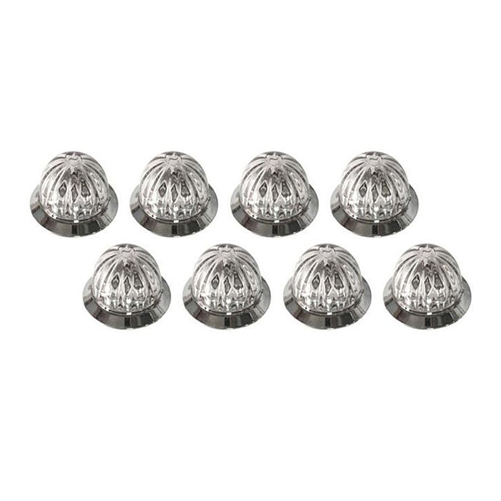 Roadworks 3/4" HERO MINI Watermelon LED Light (Red Light & Clear Lens) 8Pk