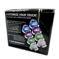 Roadworks 3/4" HERO MINI Watermelon LED Light (Red Light & Clear Lens) 8Pk