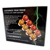 Roadworks 3/4" HERO MINI Watermelon LED Light (Red Light & Red Lens) 8 Pk