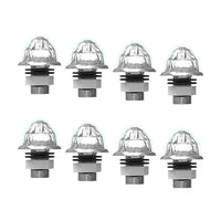 8 Pack of Jeweled Series 3/4" Mini Hero Watermelon Light (White LEDs/Clear Lens)
