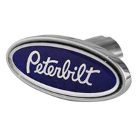 Delpann - Peterbilt Logo Oval Chrome Air Valve Knob
