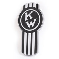 Delpann - Kenworth "Old Style" Emblem in Chrome (Red or Black)