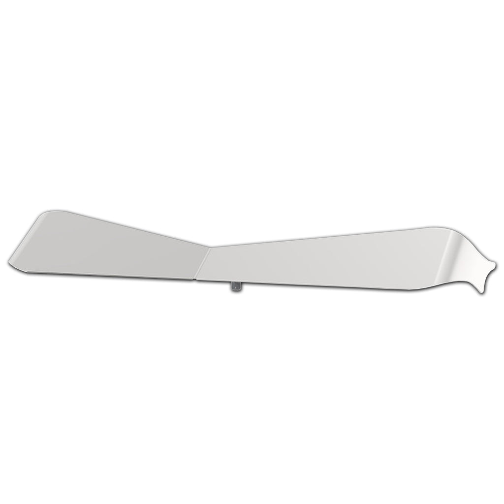 Stainless Steel Peterbilt 379/389 or Kenworth W900 Curved Glass Slim Bowtie Visor