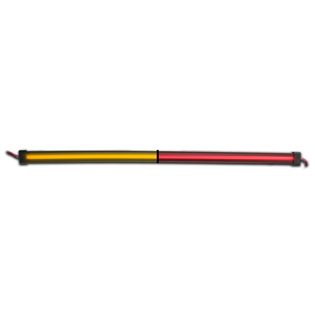 Trux - Dual Revolution 24" Clear Amber to Red Aux. Center Glow LED Strip Light (120 Diodes)