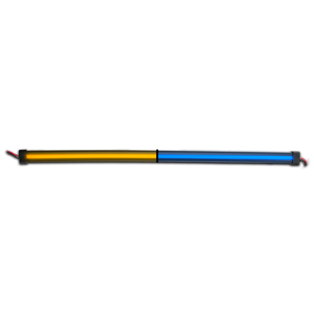 Trux - Dual Revolution 24" Clear Amber to Blue Aux. Center Glow LED Strip Light (120 Diodes)