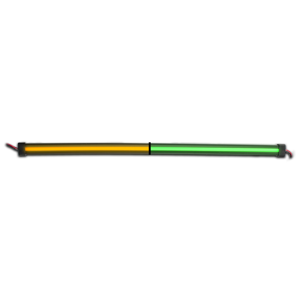 Trux - Dual Revolution 24" Clear Amber to Green Aux. Center Glow LED Strip Light (120 Diodes)
