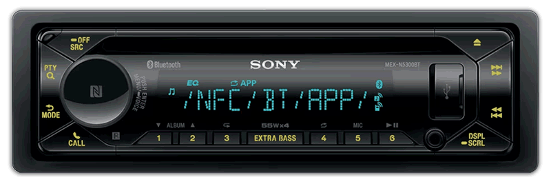 Sony CD receiver with Dual BLUETOOTH® & Two-Zone Color Illuminator
