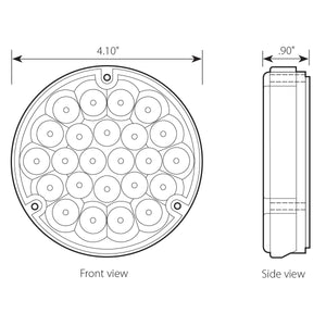 Grand General - 4" Pearl LED Load Light (Green LEDs w Clear Lens)