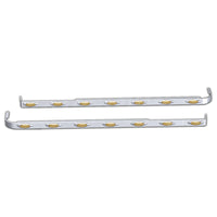 Panelite - Peterbilt 589 72" Sleeper Panels with Extenders (7 x M1 Amber LED Lights)