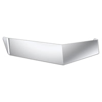 Panelite - Stainless Steel Peterbilt 589 Low Roof, V-Bottom 14"-11" OEM Replacement Visor
