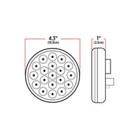 Trux - 4" Stop/Turn/Tail Light - Red LEDs (Red Lens)