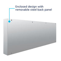 33-3/4" SS Rear Center Panel With 4X 19 LED 4" Double Fury Lights & Visors-Red & White LED