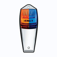 Double Fury 17 LED Light Grakon 5000 Style Square Cab Light (Amber & Blue or Green/Clear Lens)