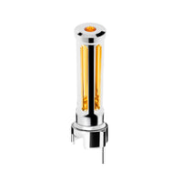 Thread-On Chrome or Matte Black Sonoma Style Gearshift Knob With LED 13/15/18 Speed Adapter (Various Colors)