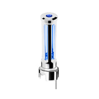 Thread-On Chrome or Matte Black Sonoma Style Gearshift Knob With LED 13/15/18 Speed Adapter (Various Colors)
