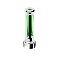 Thread-On Chrome or Matte Black Sonoma Style Gearshift Knob With LED 13/15/18 Speed Adapter (Various Colors)