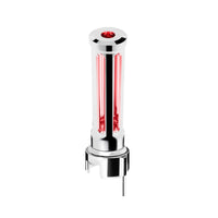 Thread-On Chrome or Matte Black Sonoma Style Gearshift Knob With LED 13/15/18 Speed Adapter (Various Colors)