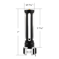 Thread-On Chrome or Matte Black Sonoma Style Gearshift Knob With LED 13/15/18 Speed Adapter (Various Colors)