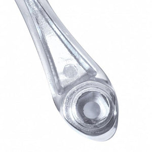 Chrome Die-Cast Window Crank w 3/8 Square Adapter - Clear Crystal