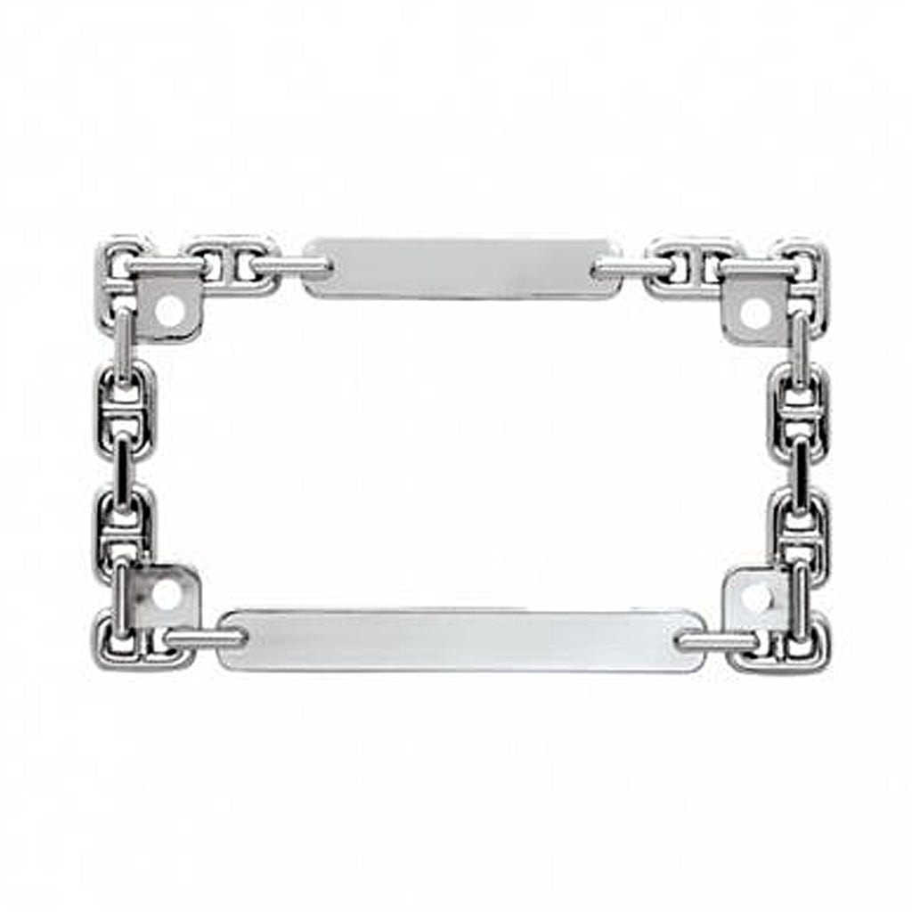 Chrome Chain Motorcycle License Plate Frame