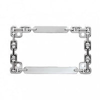 Chrome Chain Motorcycle License Plate Frame