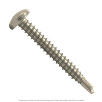 #8 x 1" Stainless Steel Phillips Pan Head Tek Screw 410