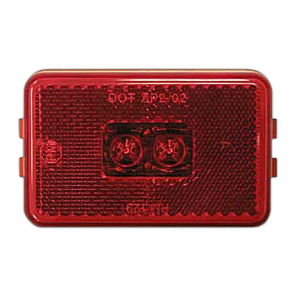 3" x 1.96" Amber or Red LED Marker/Clearance P2 Rectangular Reflex Light
