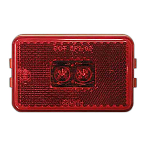 3" x 1.96" Amber or Red LED Marker/Clearance P2 Rectangular Reflex Light