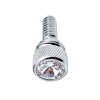 2000 or earlier Peterbilt 1/4" - 20 Knurled Head,14 Piece, Clear Crystal Dash Screw Set