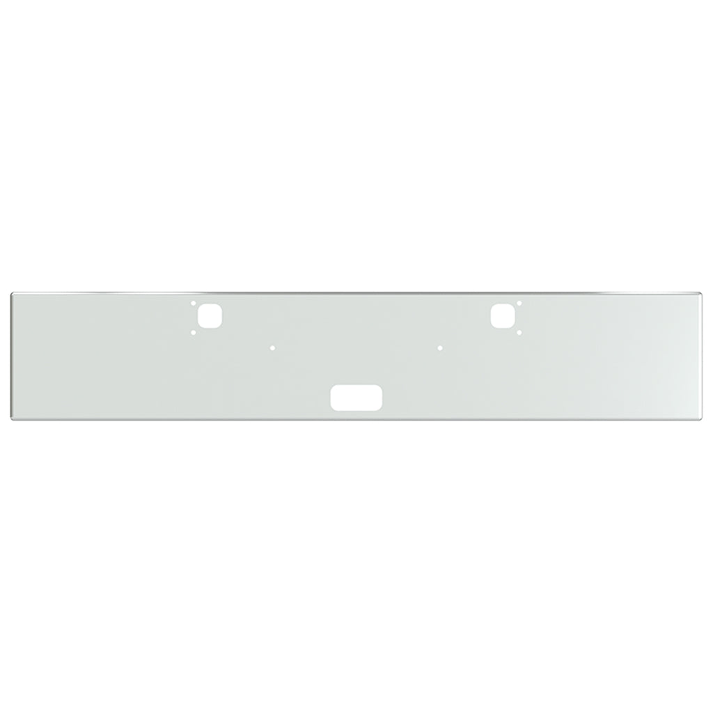 Kenworth W900B or W900L 18" Box End Square 7GA Steel Chrome Bumper w Bolt, Center Step & Tow Pin Holes