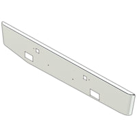 Peterbilt 365/388/389 7GA Steel 16" Tapered End Chrome Bumper w Bolt, Light & Tow Pin Holes