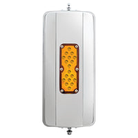 United Pacific - 7" X 16" 18 LED 430 Stainless Steel West Coast Mirror - Heated