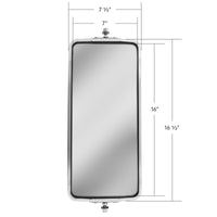 United Pacific - 7" X 16" 18 LED 430 Stainless Steel West Coast Mirror - Heated